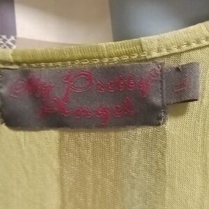 FINAL PRICE My Pretty Angel silk/poly blend 2-pc laced ruffled blouse set L